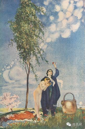 霞明浦口树，人语梦中山 ｜谈威利波加尼画的《鲁拜集》