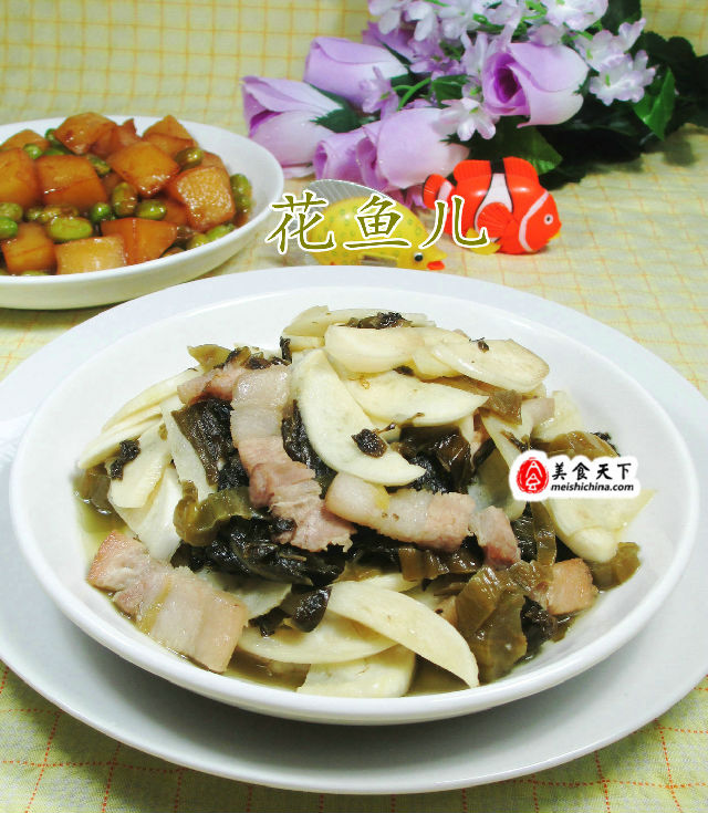 猪肉酸菜炒茭白