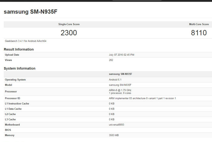 Galaxy Note7或仍有骁龙处理器和Exynos二种CPU版本号，配用4gB运行内存