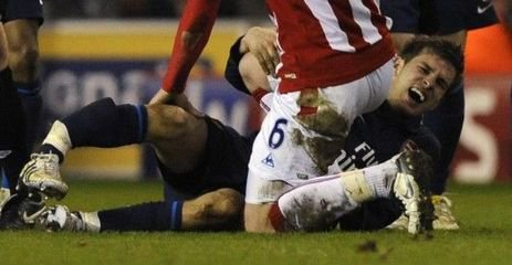 足球腿断照片足球断腿视频集锦