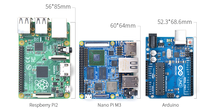 八核A53创业者武器NanoPi M3,6818单片机开发板