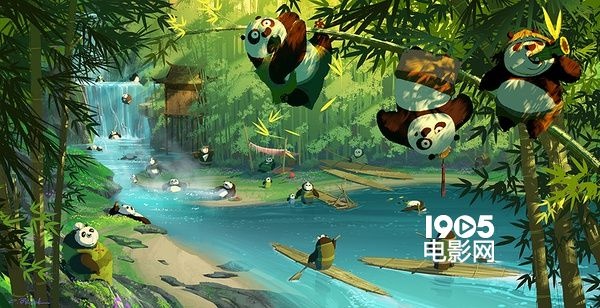 《功夫熊猫3》曝中国古画风格海报 阿宝变侠客