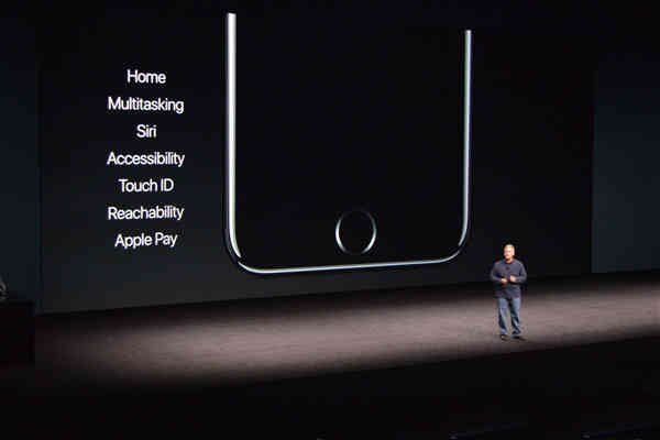 它是跟一加献给？iPhone 7撤销物理学实体线Home功能键