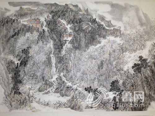 儒家孔氏书画作品展在潍坊郭味蕖美术馆开幕
