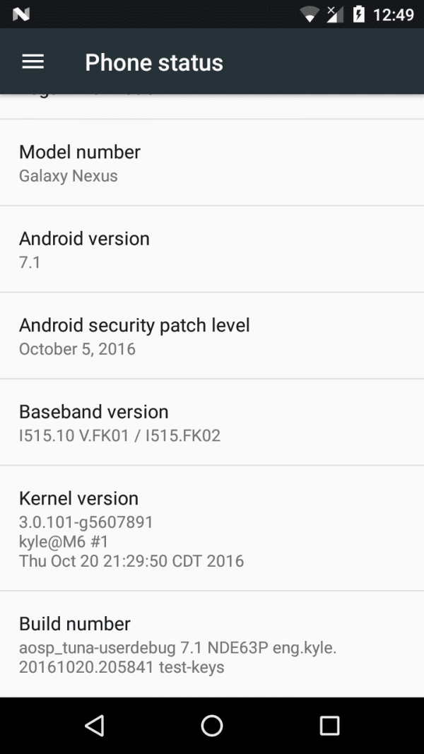五年旧型号Galaxy Nexus也吃上Android 7.1 Nougat