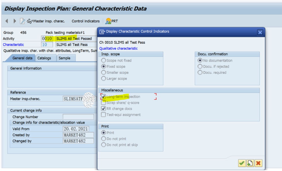 SAP QM 含有长期检验特性的检验批UD完成后还能录入检验结果？