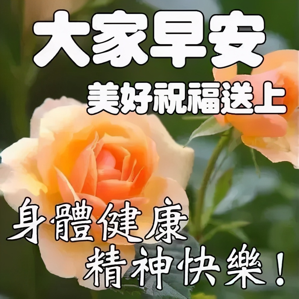 早上好问候语动态表情图文字，微信新的漂亮祝福语图片图片