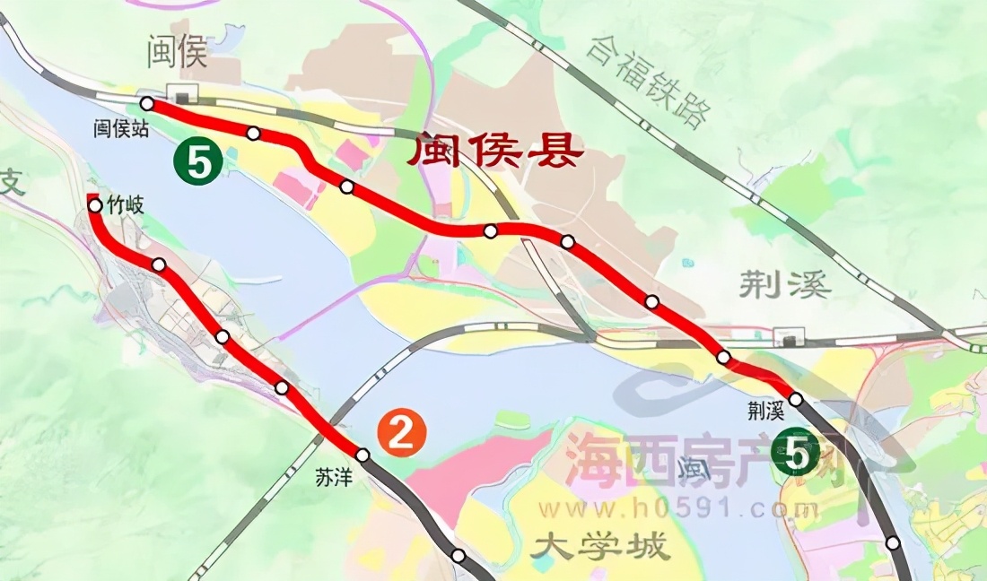 福州多条地铁线新动态 地铁5号线或将延伸至马尾