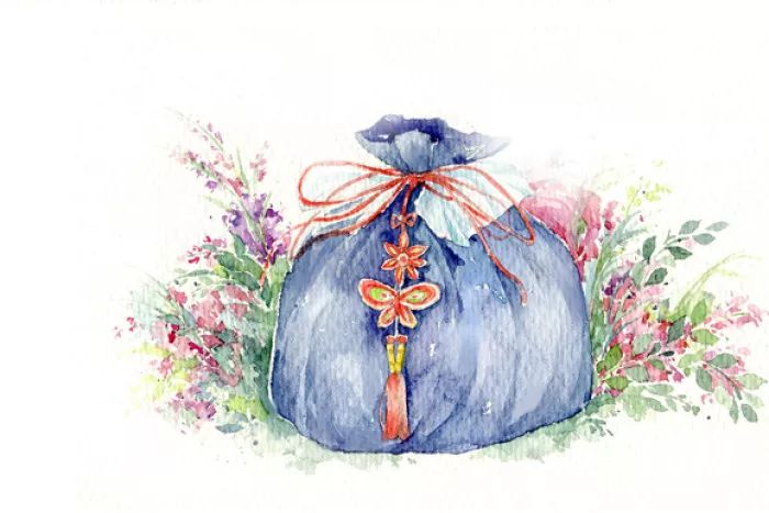 古风美物插画 | 裁为合欢扇，团团似明月