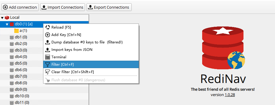 一款免费的Redis桌面客户端：RediNav