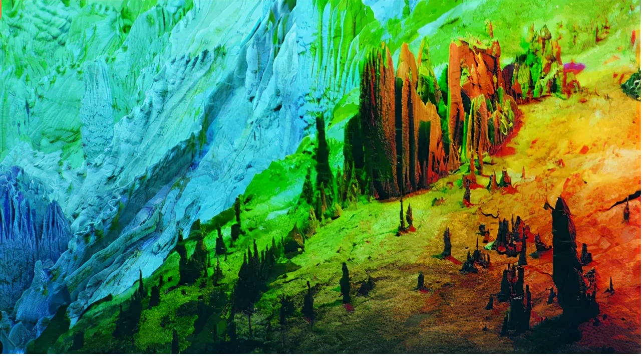 马山金伦洞——一个宛如人间仙境洞穴的景色