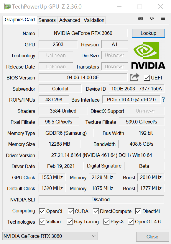 新年，6气冲天！NVIDIA GeForce RTX 3060首发评测