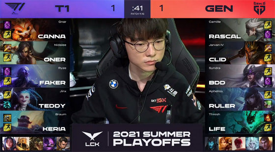 LOL-LCK：TeddyEZ一打四怒砍三杀，T1让一追三击败GEN重返S赛