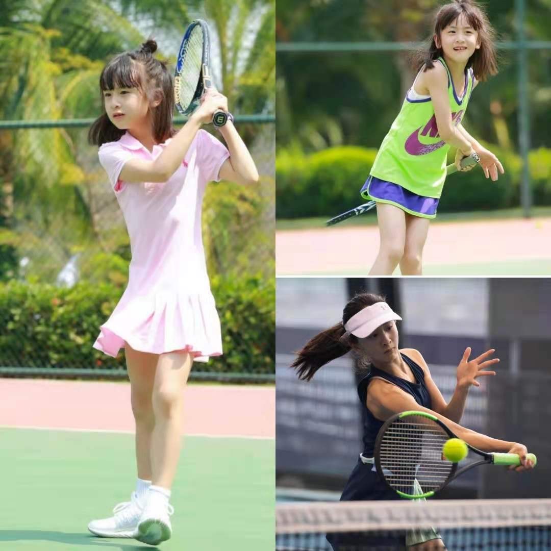 13岁森碟运动照太惊艳！挥拍有力腿部肌肉抢镜，身高已逼近爸爸