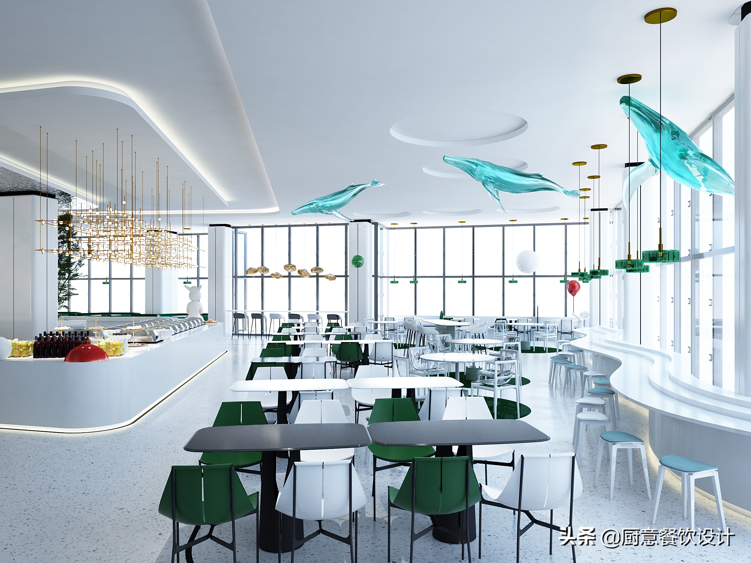 餐饮一体化设计「捕梦」——餐厅设计厨房设计