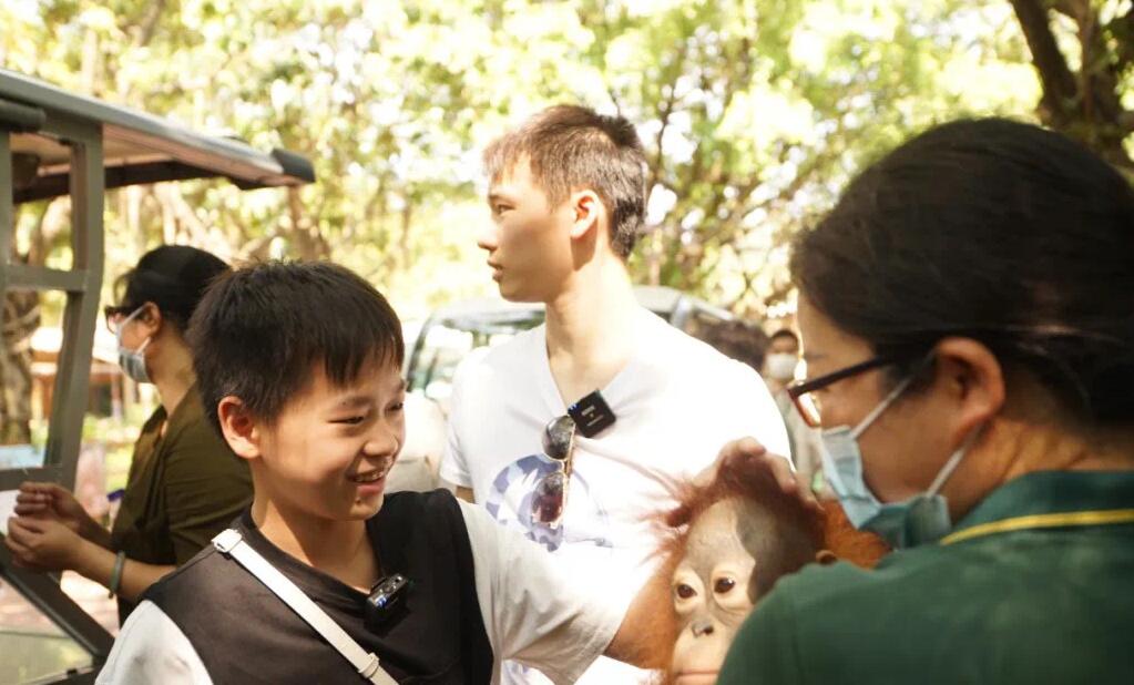 全红婵游玩细节曝光！看老虎跳水+给熊猫拍照，网友：小奶音真甜