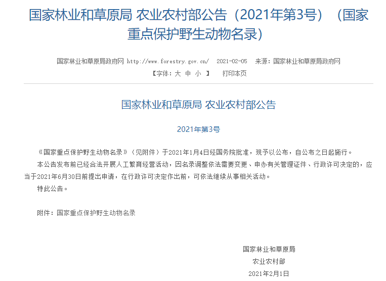 国家重点保护野生动物名录公布，这些被忽视的动物终于“升级”了