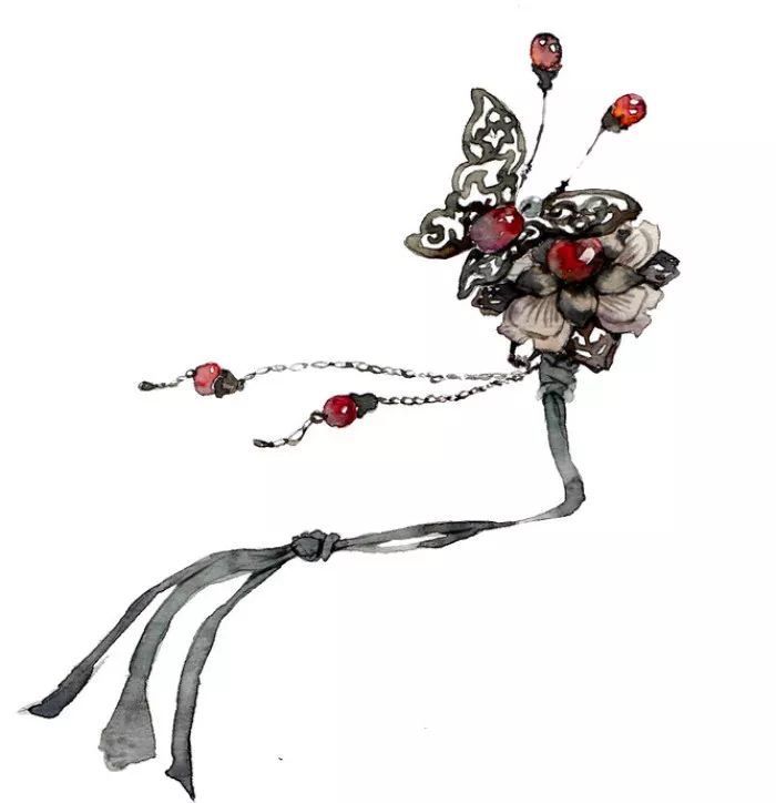 古风美物插画 | 裁为合欢扇，团团似明月