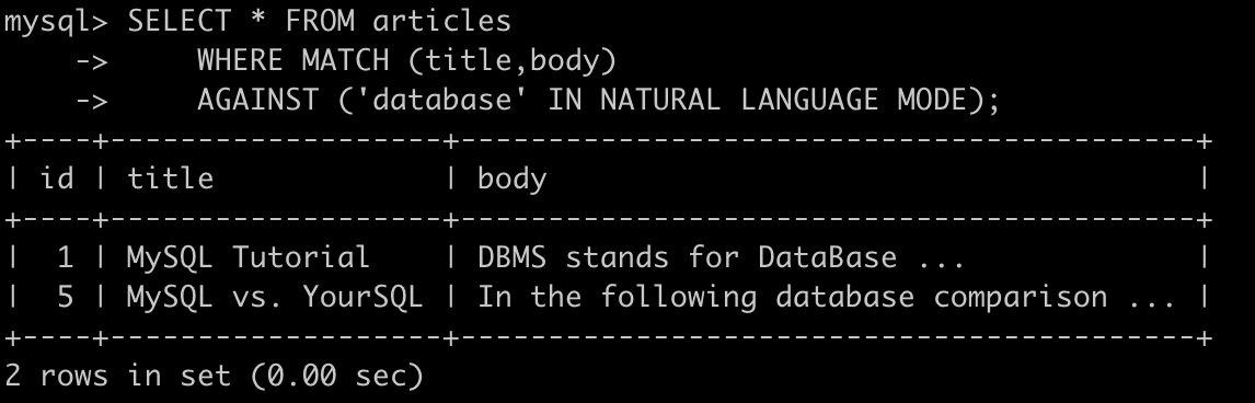 MySQL编程