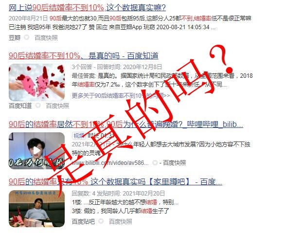 网传“90后结婚率不到百分之十”？用数据破除谣言