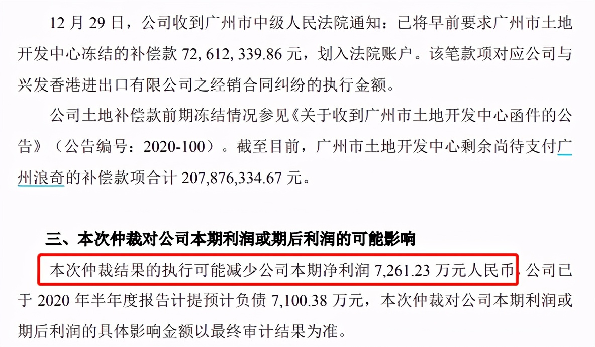 7亿逾期债务待偿 广州浪奇营收净利双降且因信批违法被调查