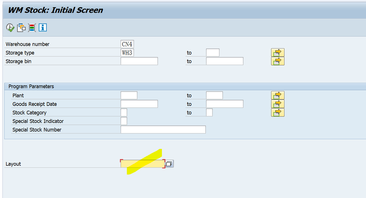 SAP WM 因Layout设置不对导致LX02报表查不到库存数据