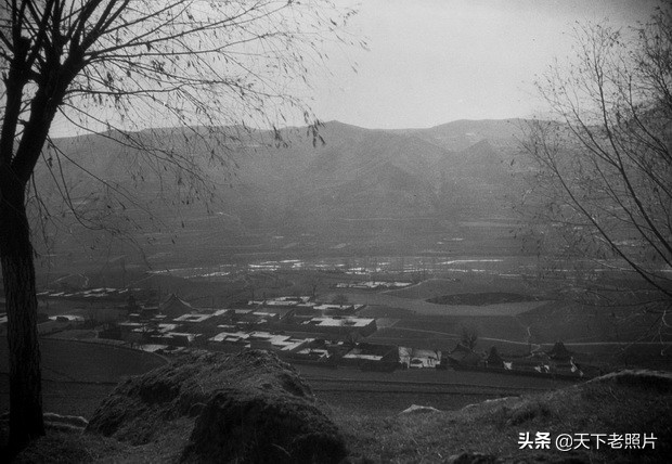 1930年代甘肃临洮老照片 90年前永宁浮桥及乡野风光风貌