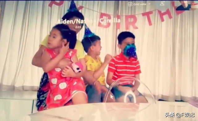 陳豪離家依舊收穫滿滿的愛陳茵媺攜子女在家為其隔空慶生
