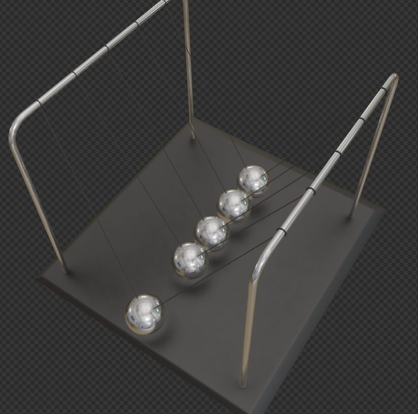 如何自制“牛顿摆”？Blender物理效果教学