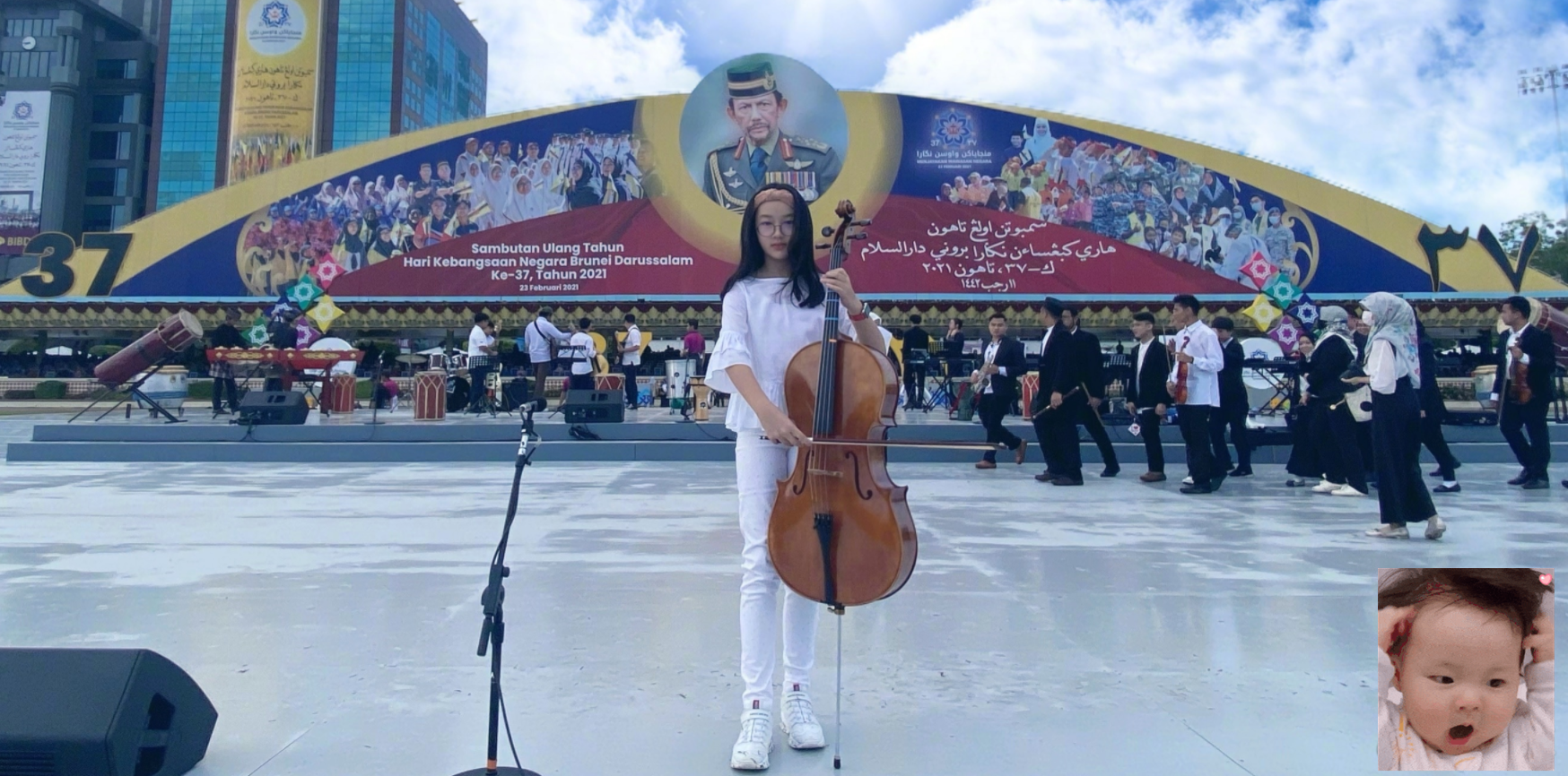 吴尊的女儿多优秀？年仅十岁就为文莱国王登台