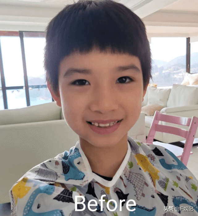 陳茵媺頂替陳豪為兩位兒子理髮網友大讚她的理髮技術不錯