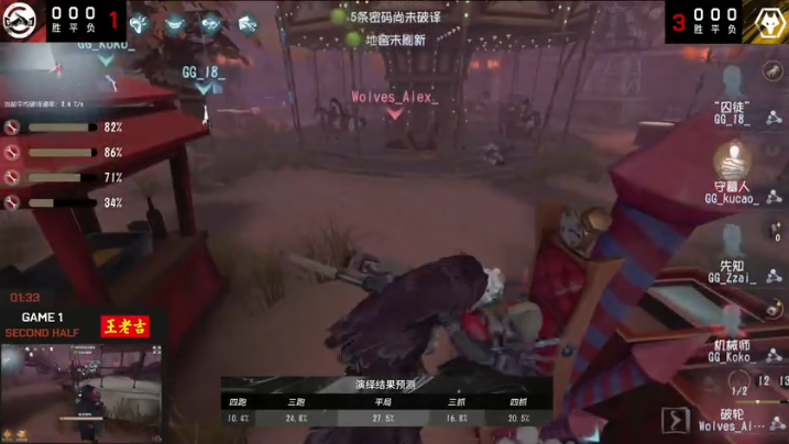 第五人格2021IVL夏季赛总决赛 GG vs Wolves 第一局