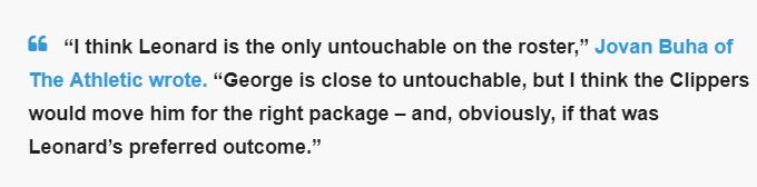 快艇老闆決定休賽期大換血！全隊僅Leonard一人是非賣品，喬治也可以交易，如果報價合適！-黑特籃球-NBA新聞影音圖片分享社區