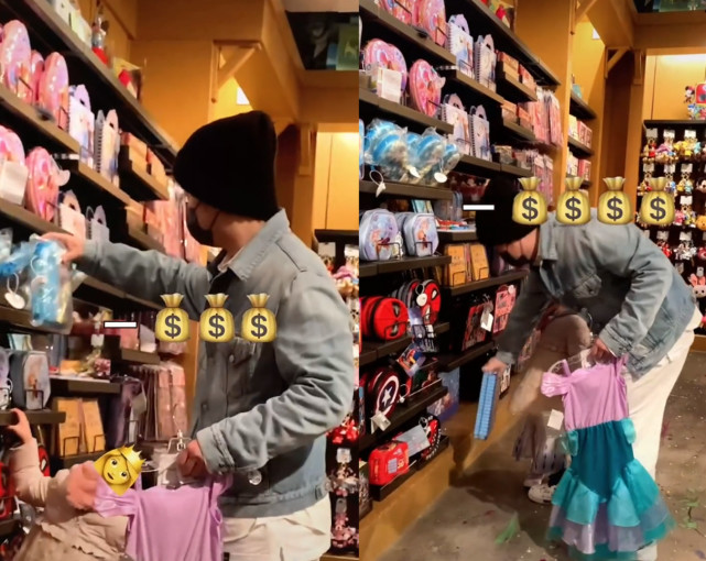 陳赫帶女兒逛街，4歲安安現瘋狂購物慾，老父親要啥買啥超寵溺
