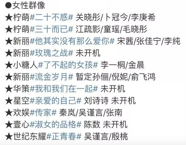 二十不惑、青春有你，三十而已、乘风破浪