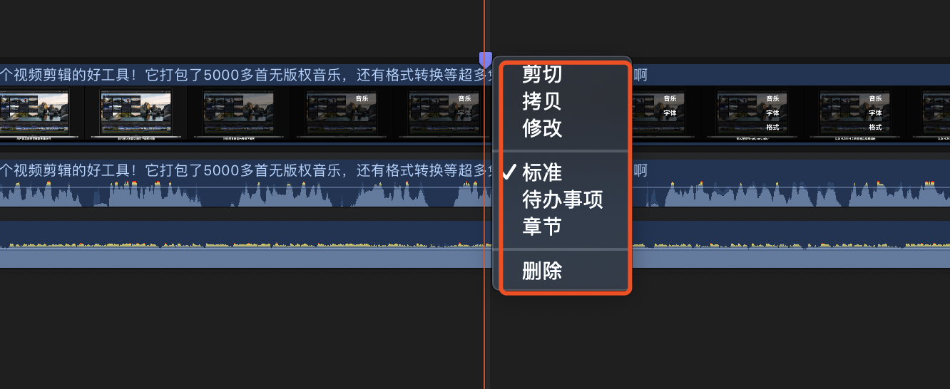 Final Cut Pro X 索引和标记