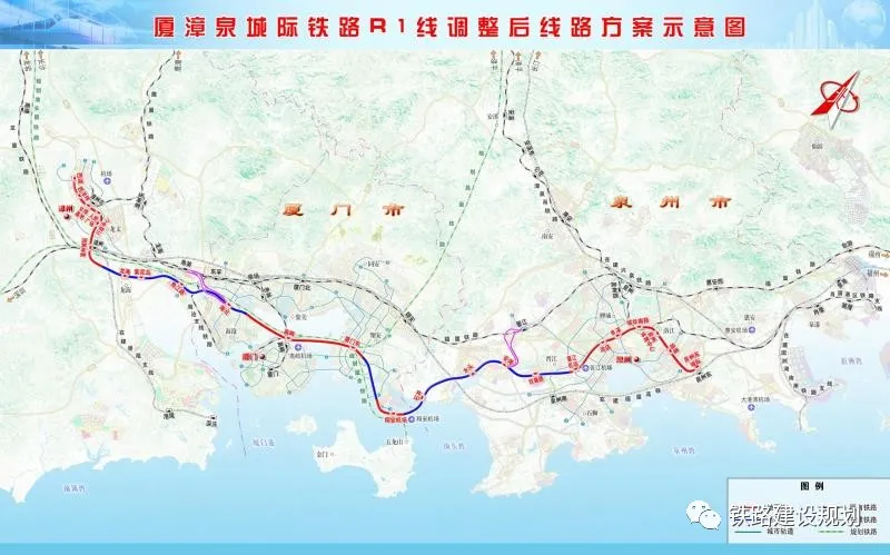 福建省城际铁路近期建设规划调整公示，将与福厦、福平铁路互通