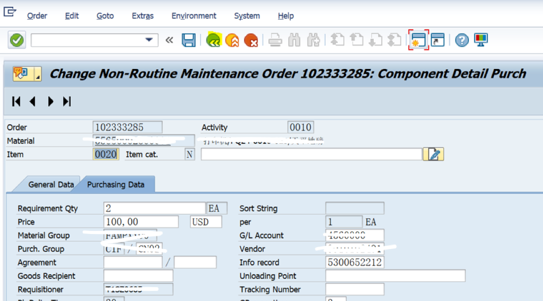 SAP PM 初级系列11 - 维修工单触发采购申请
