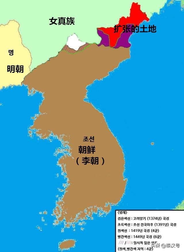 朝鲜的奋斗，成功将国境线推进到鸭绿江边、长白山下