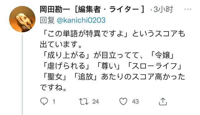 日本某輕小說編輯將標題整理成頻率圖，異世界升級流逐漸沒落