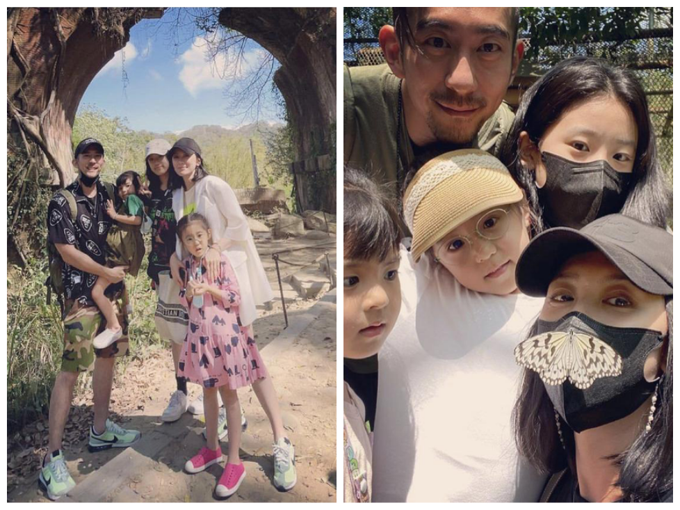 賈靜雯一家五口罕同框，女兒眼睛大如葡萄，修傑楷表白老婆太甜蜜