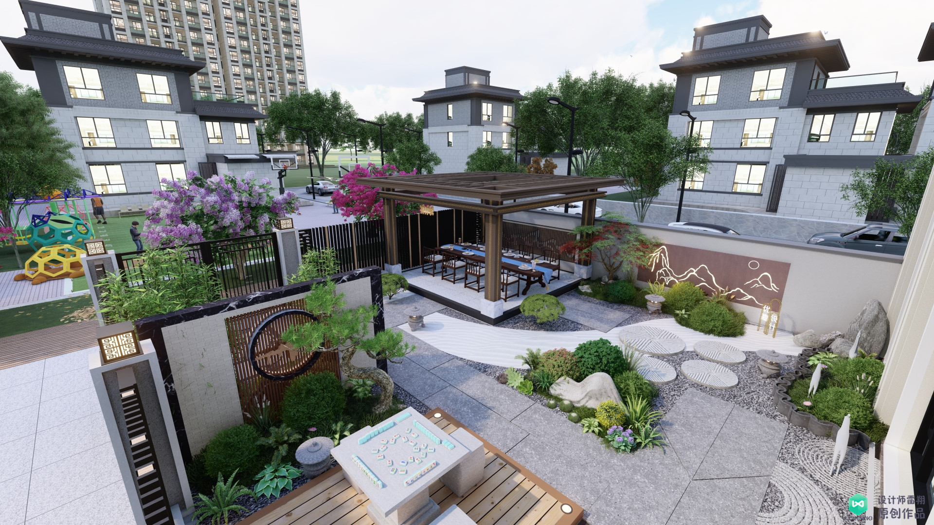 庭院花园别墅庭院陕西源景园林