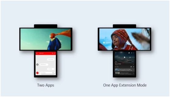 LG公布第一款可转动双屏幕5G手机上，价钱大约在6000元上下