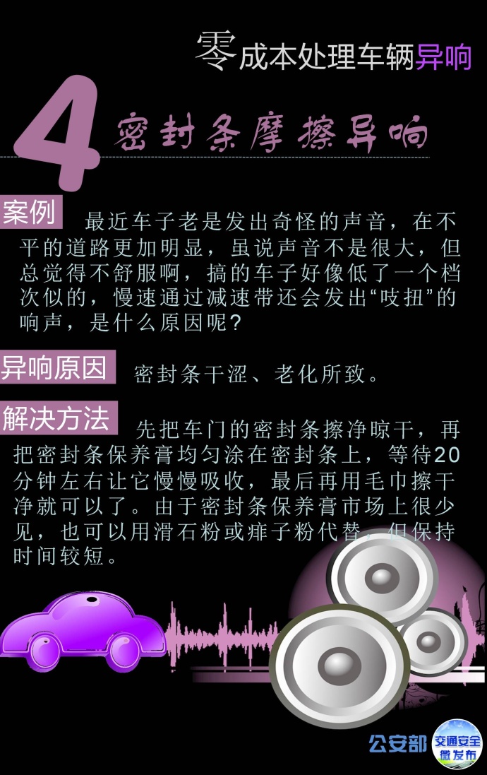 零成本处理车辆异响