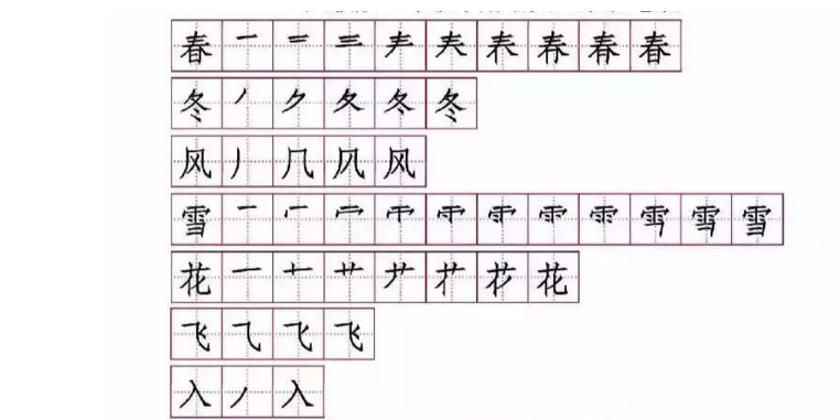 部编小学一年级下册生字笔顺全在这了,