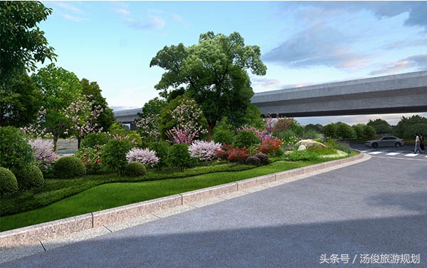 道路绿化设计中植物配置模式~