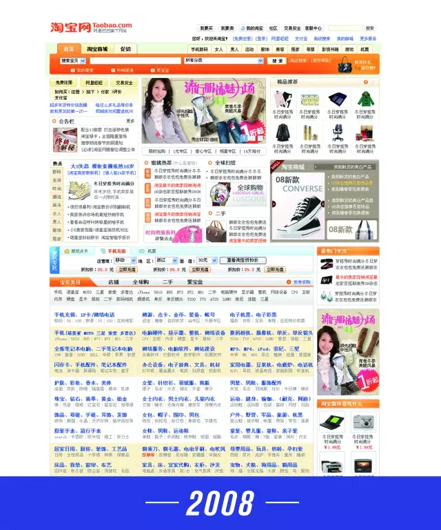 淘宝网首页15周年变迁史