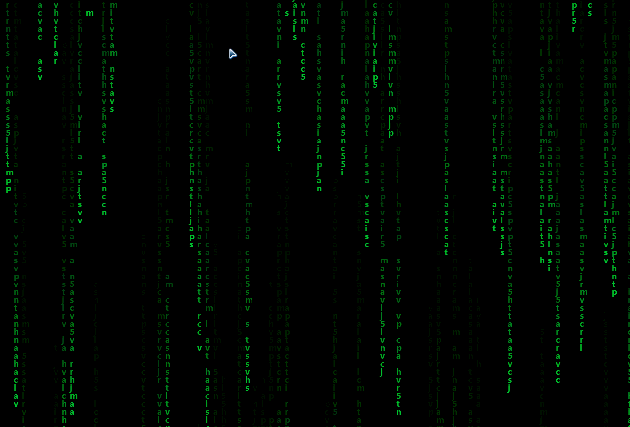 黑客帝国矩阵特效源码