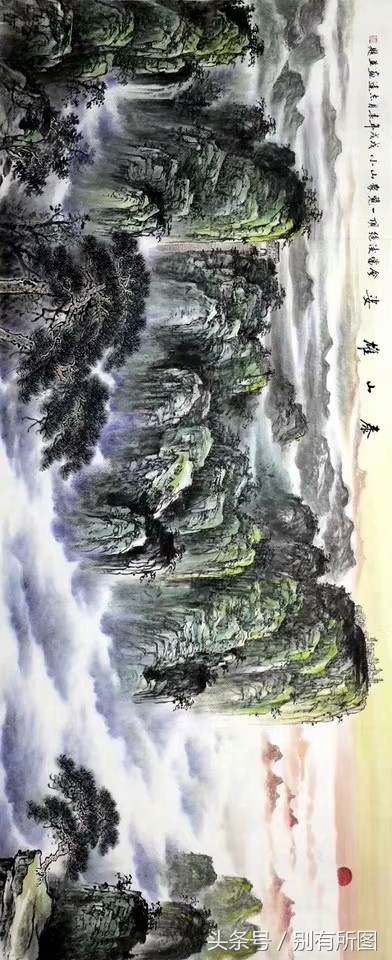 画家杨大志精品国画，小八尺水墨山水画《山居图》七幅图作品欣赏