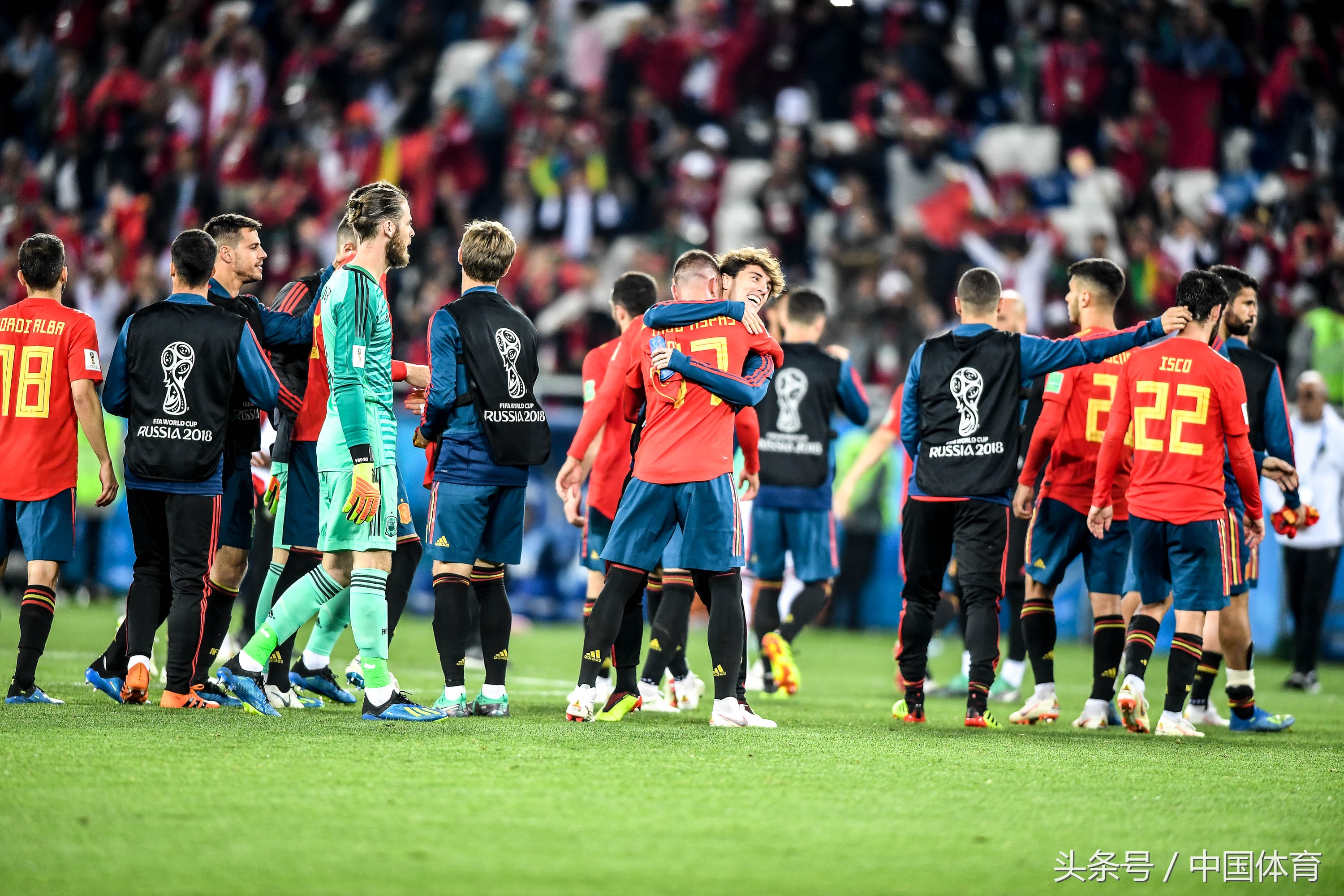 2018世界杯B组末轮 西班牙2比2险平摩洛哥